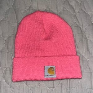 Youth neon pink Carhartt beanie